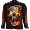 T-shirt homme manches longues à crane explosif