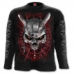 T-shirt homme manches longues à crane rock et casque squelette
