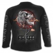 T-shirt homme manches longues à crane rock et casque squelette