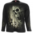 T-shirt homme manches longues à cranes de cire et squelette