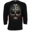 T-shirt homme manches longues à croix gothique et crane formé d'ossements