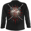 T-shirt homme manches longues  dragon enroul autours d'un sabre japonais