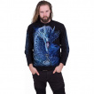 T-shirt homme manches longues  guerrire combattant un Dragon de Glace