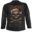 T-shirt homme manches longues à père Noel squelette rock