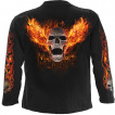 T-shirt homme manches longues  rockeuse style calavera avec guitare