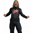 T-shirt homme manches longues SUPERMAN aspect dchir (licence officielle)