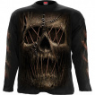 T-shirt homme manches longues  tte de mort style pouvantail