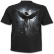T-shirt homme noir à ange se lamentant sur une balançoire