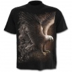 T-shirt homme noir avec aigle, fleur de lys et crane