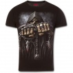 T-shirt homme noir avec la Mort  chaine de combat (coupe moderne)