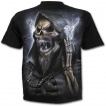 T-shirt homme noir avec La Mort coutant de la musique