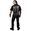 T-shirt homme noir avec La Mort écoutant de la musique