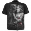 T-shirt homme noir avec la Mort emportant une jeune femme