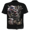 T-shirt homme noir à boite surprise avec clown sanguinaire