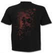 T-shirt homme noir à bouche de vampire et crane de sang