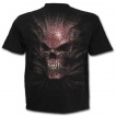 T-shirt homme noir à crane gravé de symboles
