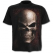 T-shirt homme noir à crane gravé de symboles