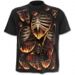 T-shirt homme noir à effet combustion spontanée