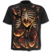 T-shirt homme noir  effet combustion spontane