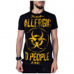 T-shirt homme noir et jaune ALLERGIC TO PEOPLE - Heartless