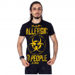 T-shirt homme noir et jaune ALLERGIC TO PEOPLE - Heartless