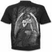 T-shirt homme noir  femme en prire et ange