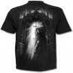 T-shirt homme noir  personnage priant avec une croix  crane