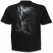 T-shirt homme noir à gorille tatoué tribal avec écouteurs