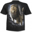 T-shirt homme noir à Lion fier en armure