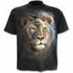 T-shirt homme noir à Lion fier en armure