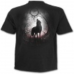 T-shirt homme noir à meute de loup et attrape rêve