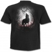 T-shirt homme noir  meute de loup et attrape rve