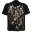 T-shirt homme noir à parure d'os amérindienne