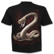 T-shirt homme noir à serpent avec langue piercée