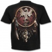 T-shirt homme noir à shaman indien et piège à dragon