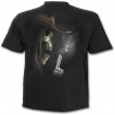 T-shirt homme noir à squelette cowboy avec révolver fumant