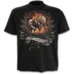 T-shirt homme noir à squelettes d'amoureux unis dans la mort