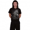 T-shirt homme noir  Tigre rugissant