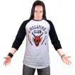 T-shirt homme raglan STRANGER THINGS 4 - HELLFIRE CLUB CREST (Licence officielle)