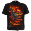 T-shirt homme  squelette souffl par une explosion atomique