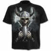 T-shirt homme squelette viking avec marteaux et casque  cornes