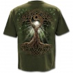 T-shirt homme vert avec reine de la nature style celtique