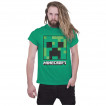 T-shirt homme vert MINECRAFT - CREEPER FACE (licence officielle)