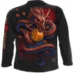 T-shirt manches longues homme  dragon asiatique et Samoura