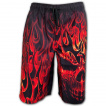 Short de bain homme gothique  crane en feu SKULL BLAST