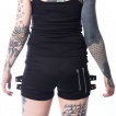 Short femme noir à ceinture et zip RIKA - Chemical Black