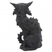 Grande figurine chat noir bouriff (32.5 cm)