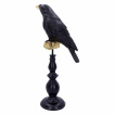 Figurine corbeau sur son perchoir (36 cm)