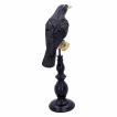 Figurine corbeau sur son perchoir (36 cm)