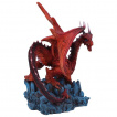 Statuette Dragon rouge pos sur rochers bleus